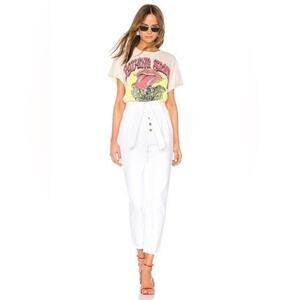 GRLFRND Jeans Women's 25 White Paperbag Pant Daphne High Waist Denim Revolve
